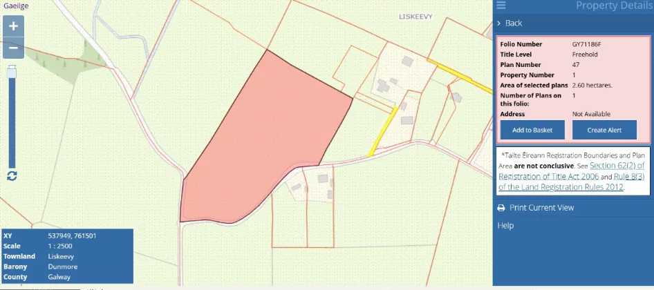 Photo of 6.424 Acres For Sale In Liskeavy, Liskeavy, Tuam, Co. Galway