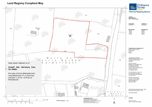 Photo of Derelict Cottage Corduff, C.2.8 Acres / 1.13 Ha,, Corduff, Lusk,, Co. Dublin.