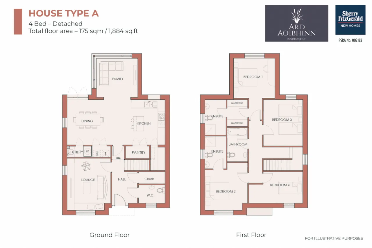 Photo of Type A - 4 Bed Detached, Ard Aoibhinn, Innishannon, Co. Cork
