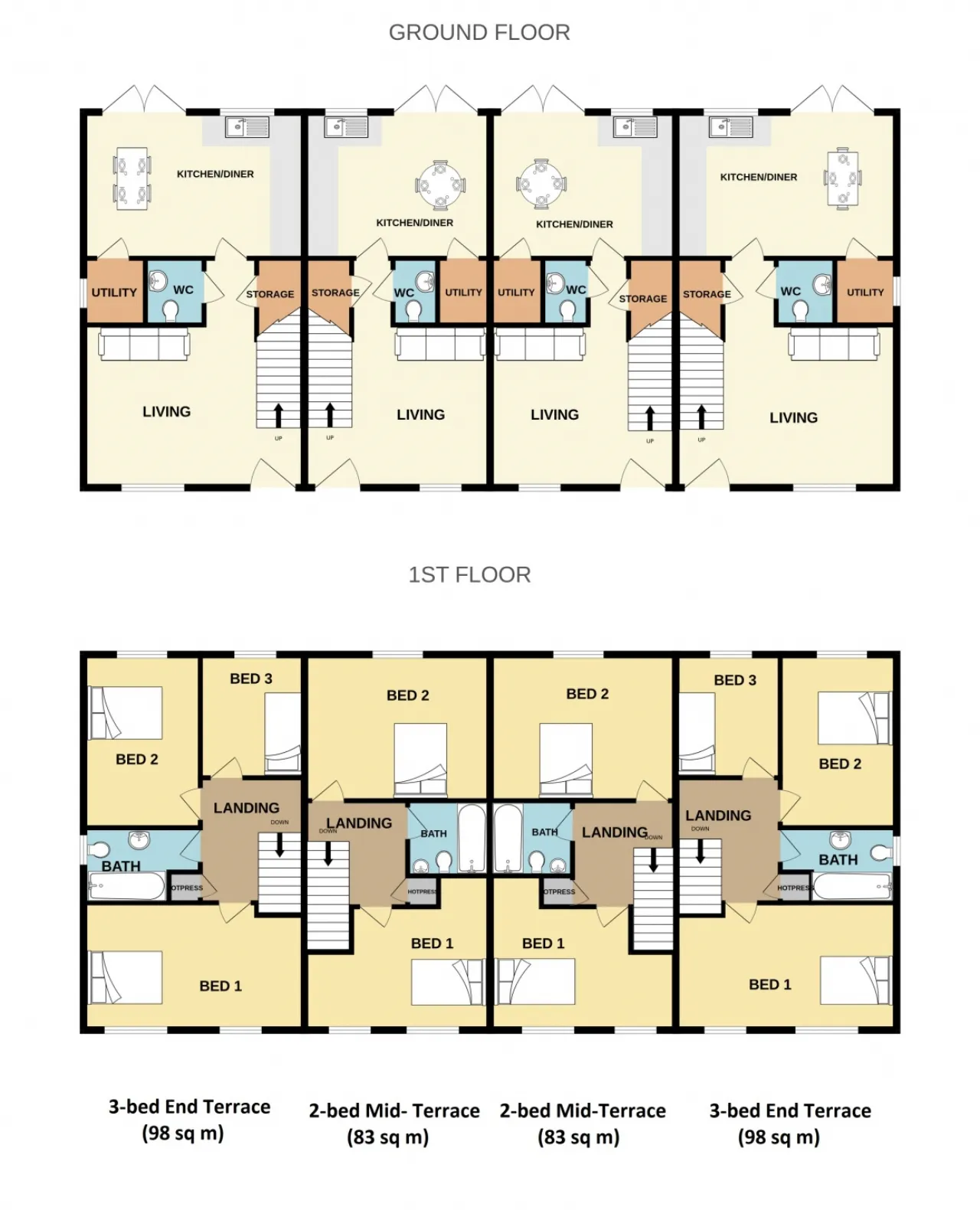 Photo of 2-Bed, Mid-Terrace (83 Sq M), Cois Dara (Phase 3), Tullow Road, Carlow