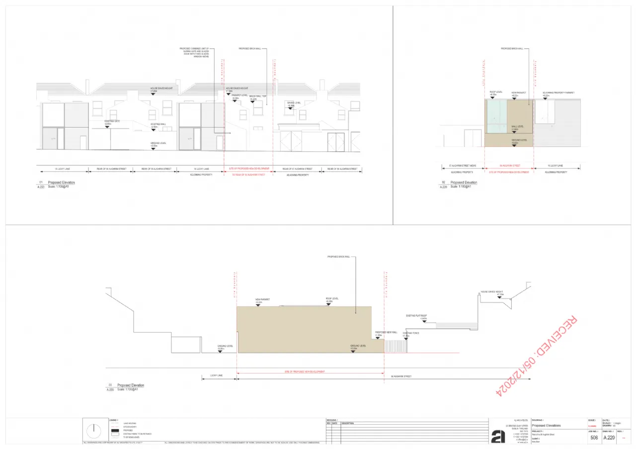 Photo of Site With Full Planning Permission, Lucky Lane, Stoneybatter, Dublin 7