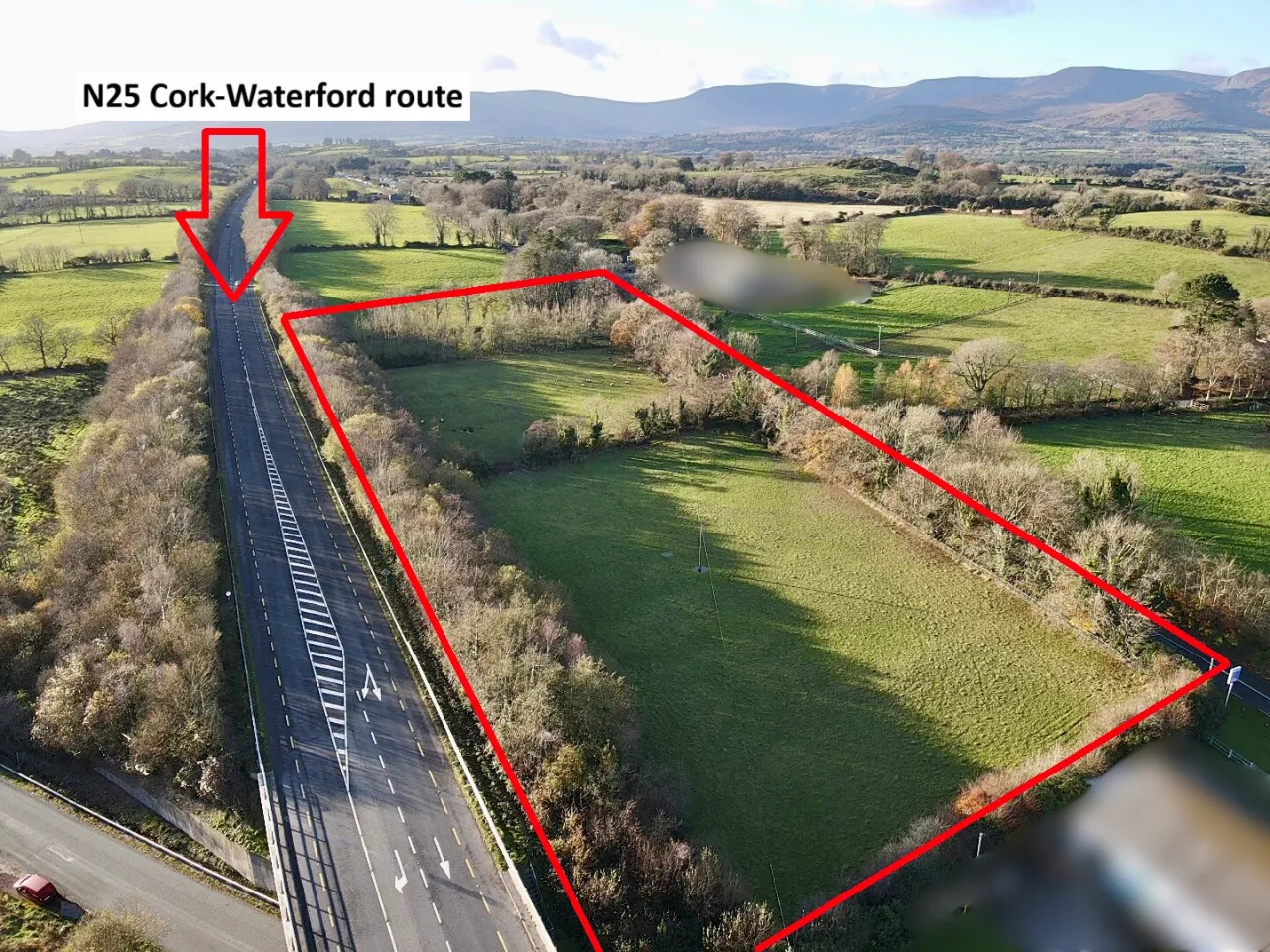 Photo of Land On N25 At Ahanaglogh, Entry Via Old Kilmacthomas Road, Kilmacthomas, Co Waterford