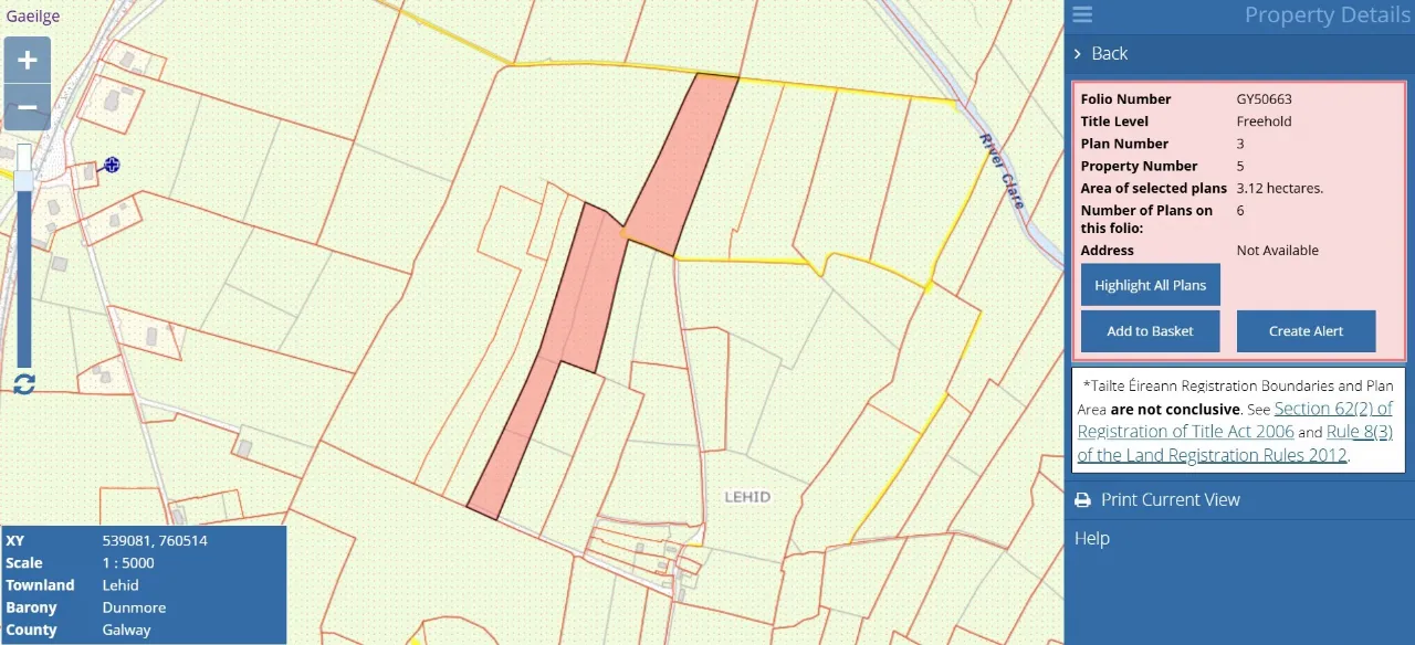 Photo of 7.7 Acres Of Land In Lehid, Lehid, Tuam, Co. Galway