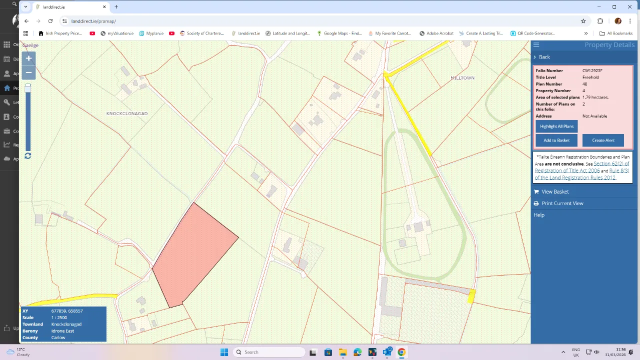 Photo of 12.87 Acres, Knockclonagad,, Garryhill,, Myshall,, Co. Carlow