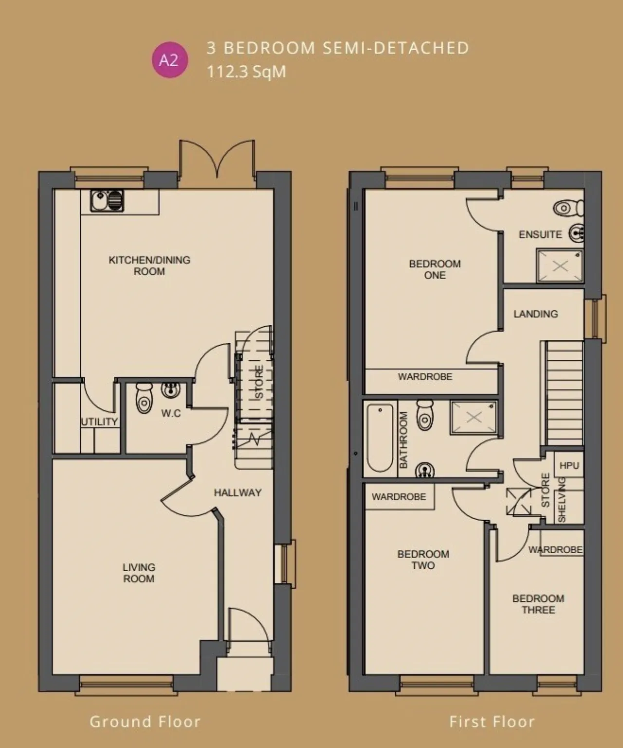 Photo of 3-Bed, Semi Type A2 (111.3 Sq M), Meadows Fort, Graiguecullen, Carlow