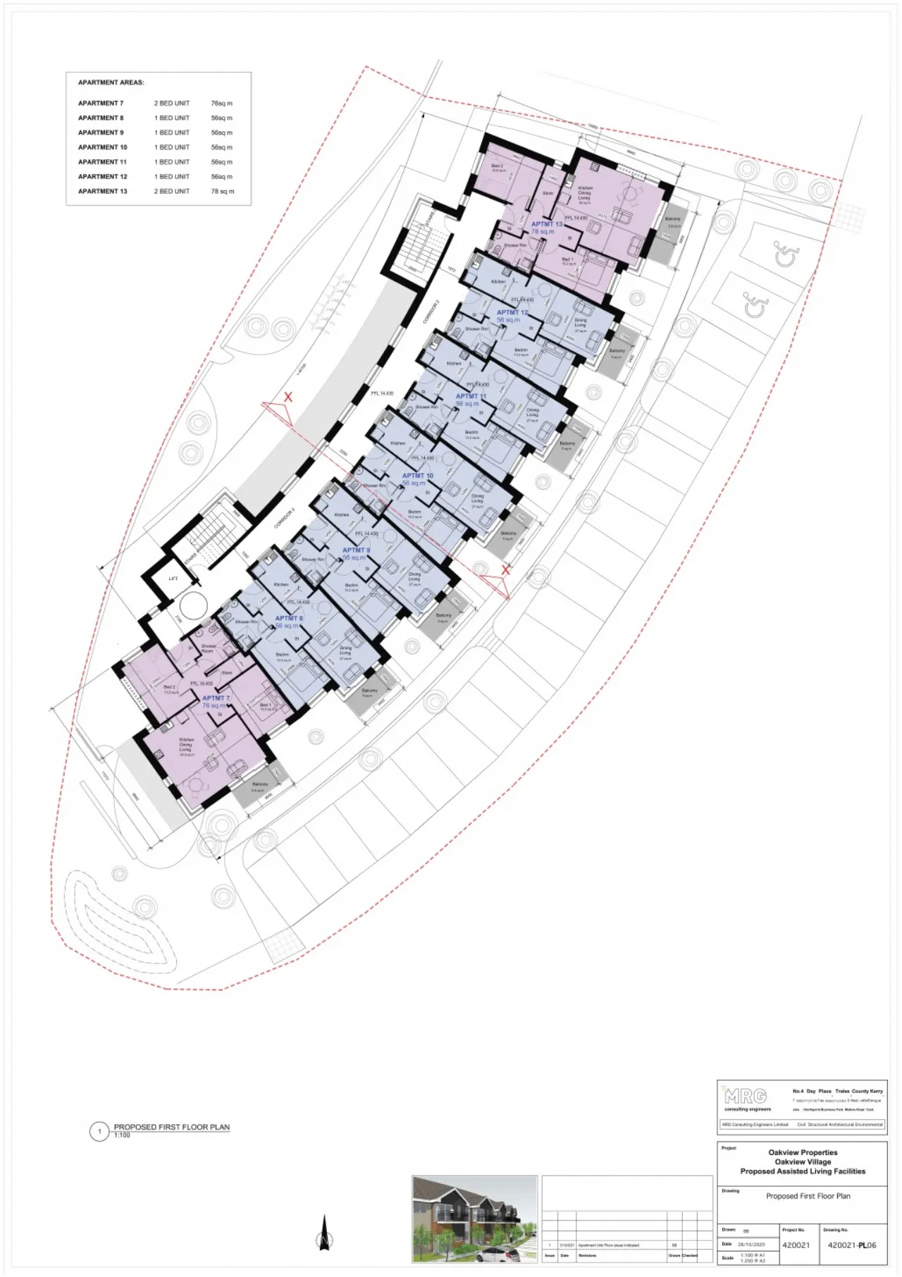Photo of Site With FPP For, Assisted Living Apartments, Oakview Village, Tralee, Co. Kerry
