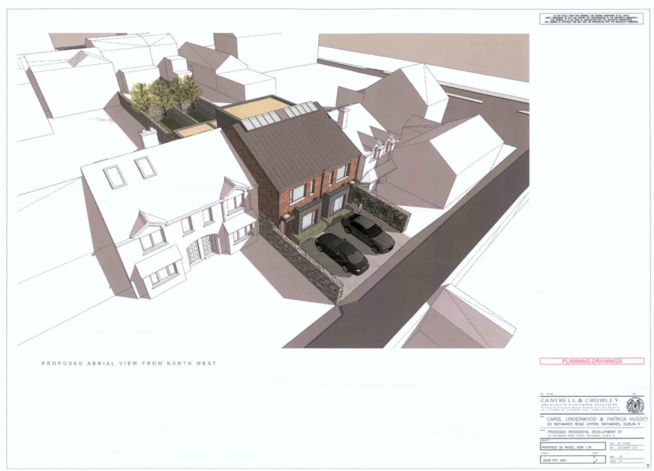 Photo of Site With FPP - Rear Of 63 Rathmines Road Upper, Stone Mews Lane, Rathmines, Dublin 6, D06 A9C1